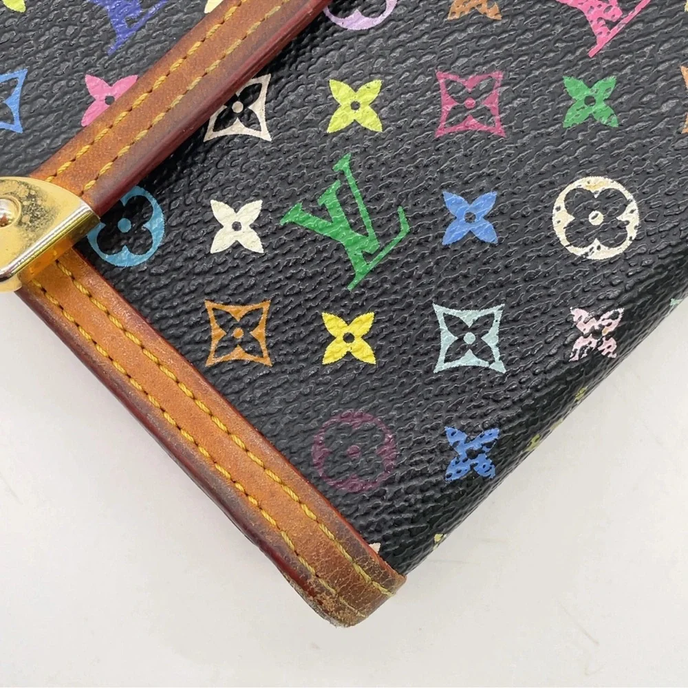 Louis Vuitton Black Multicolor Monogram Wallet